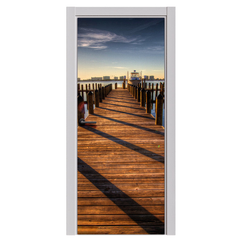 Boardwalk Dock Door Decoupage