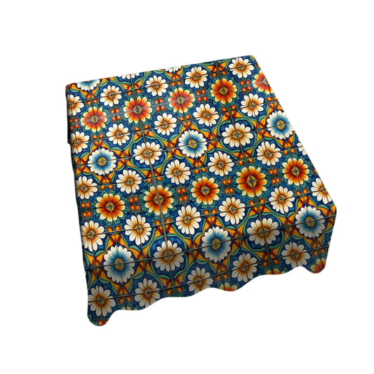 Bohemian Floral Reflect Square Tablecloth