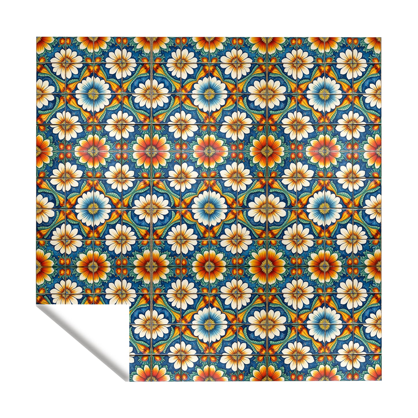 Bohemian Floral Reflect Square Tablecloth
