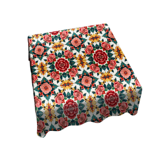 Bohemian Rose Square Tablecloth