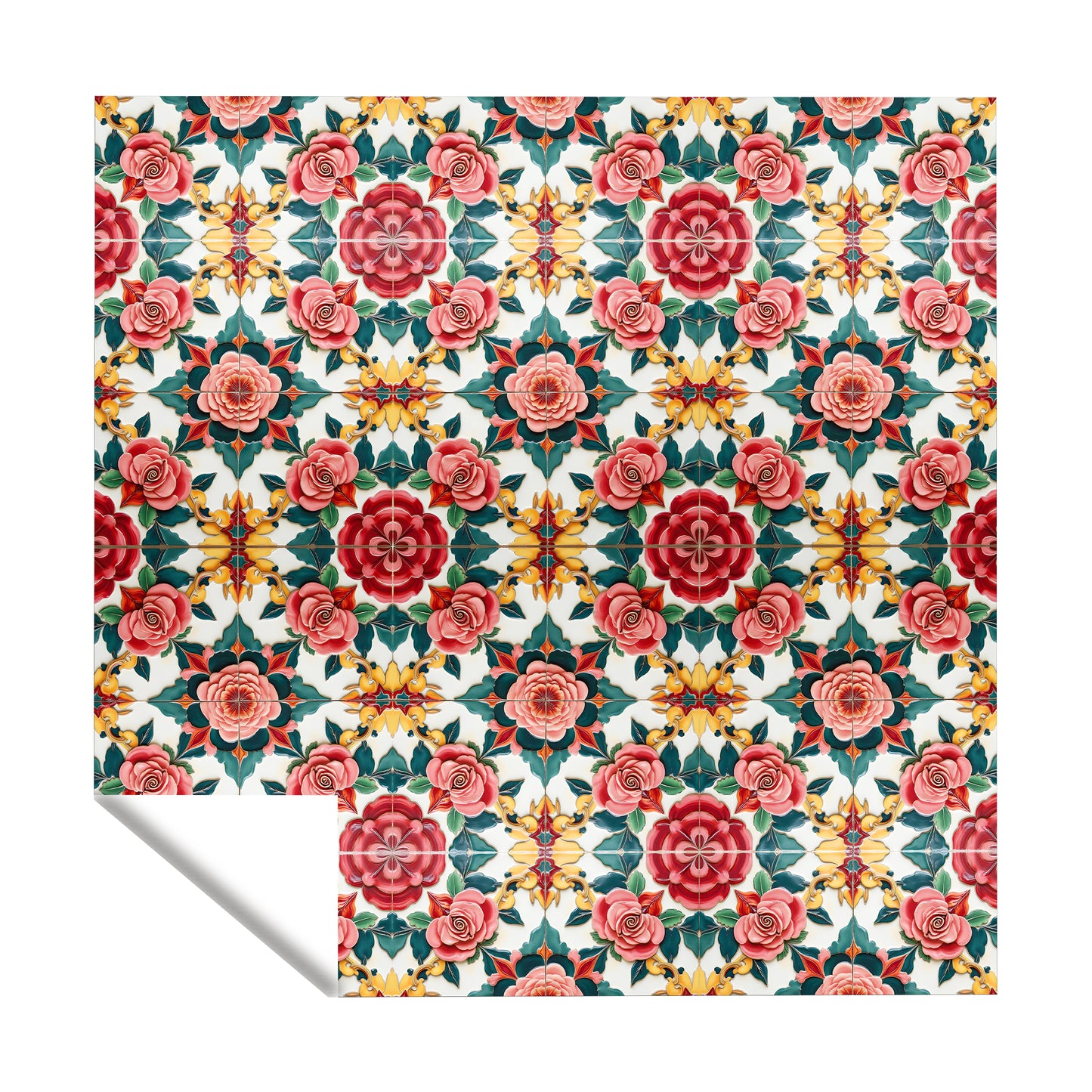 Bohemian Rose Square Tablecloth
