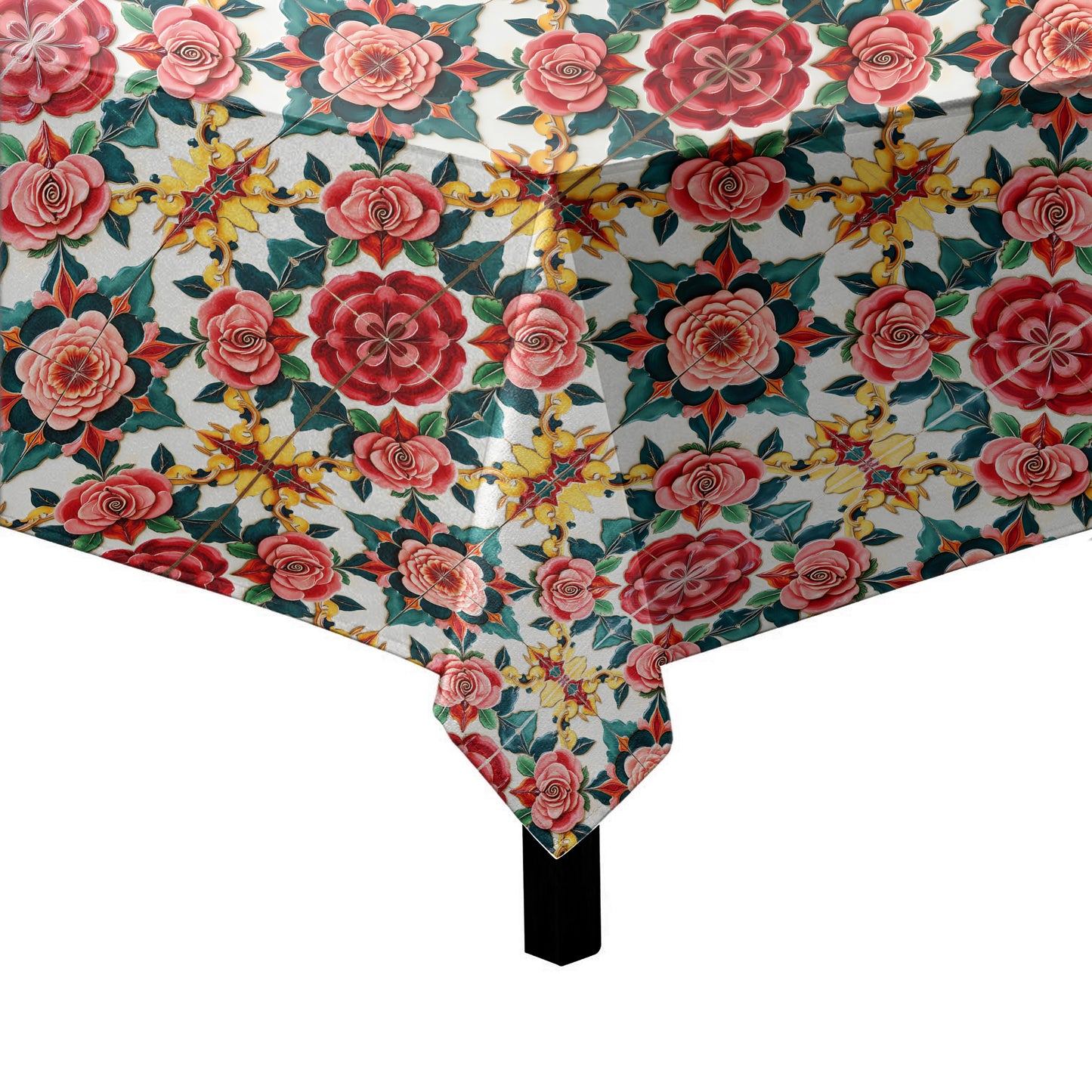 Bohemian Rose Square Tablecloth