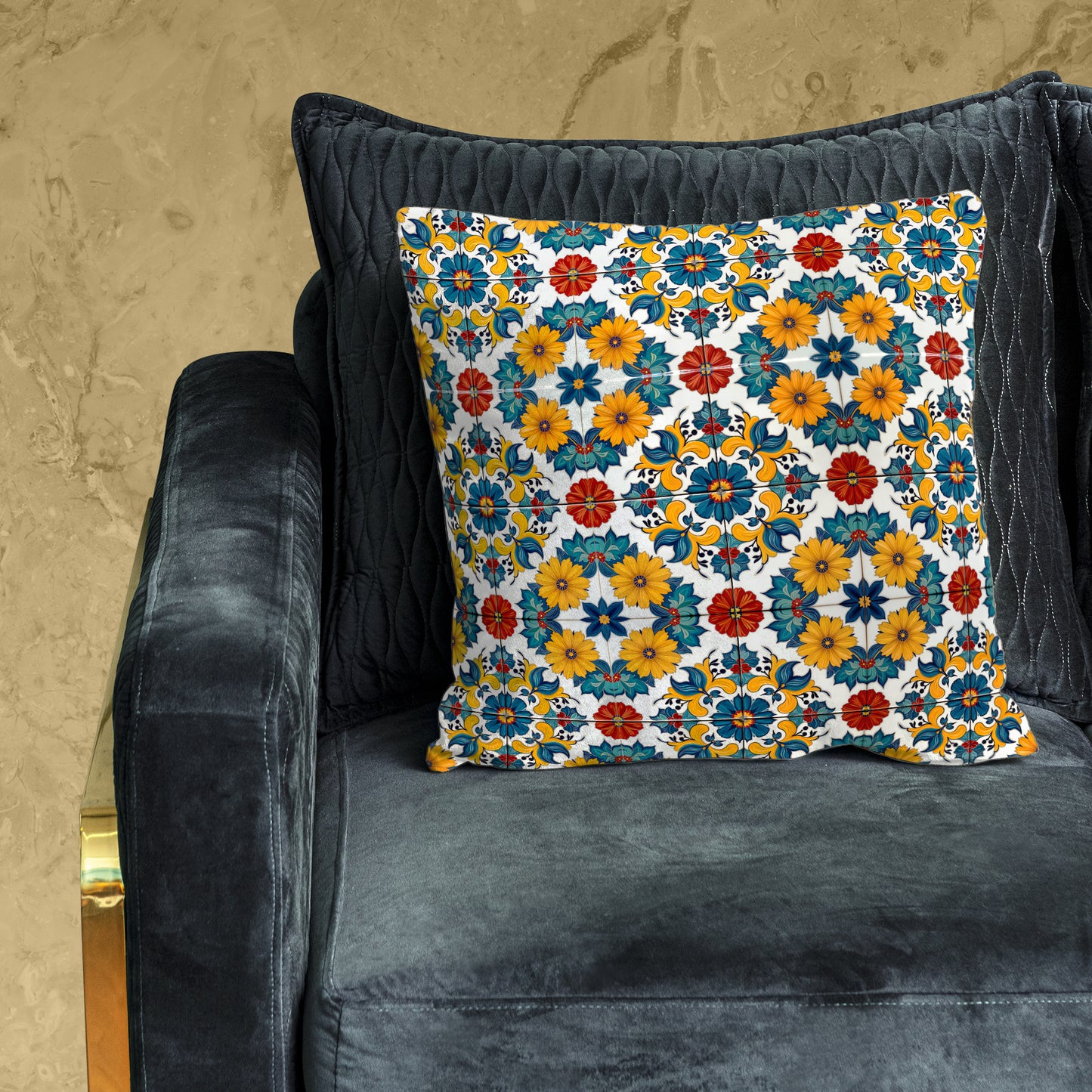 Bohemian Tiled Floral Art Luxury Scatter