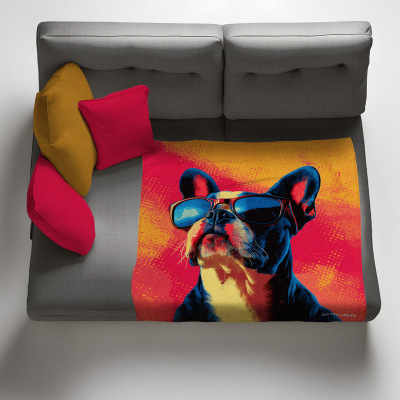 Boss Terrier Light Weight Fleece Blanket by Wikus Schalkwyk