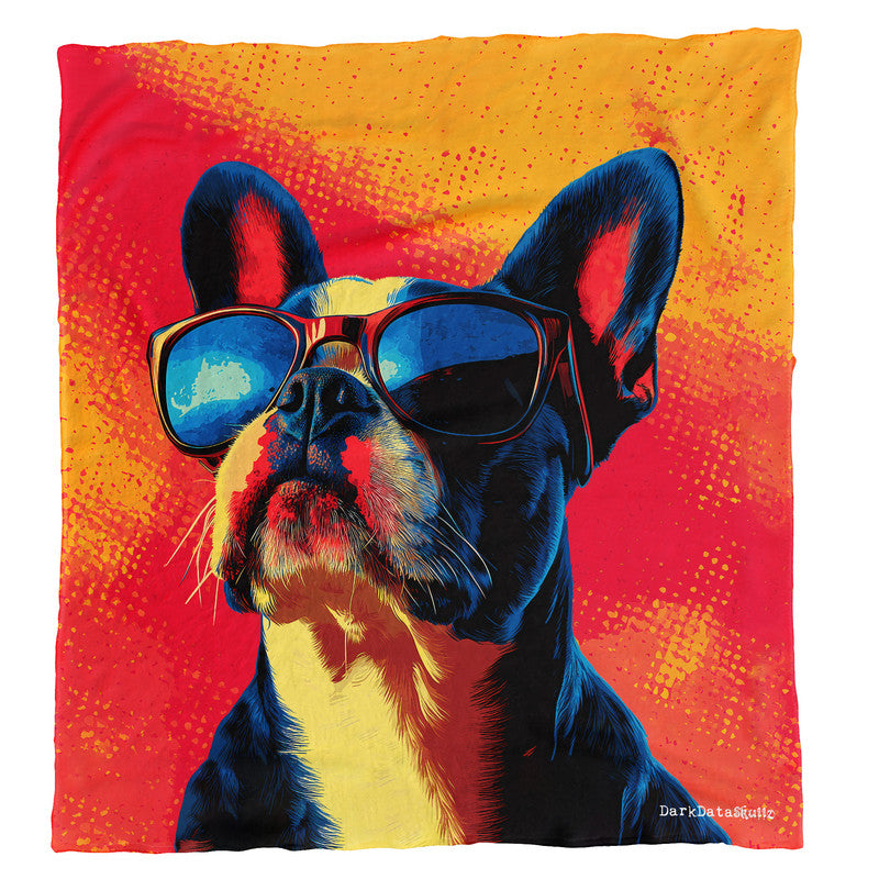 Boss Terrier Light Weight Fleece Blanket by Wikus Schalkwyk
