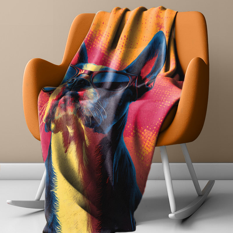 Boss Terrier Light Weight Fleece Blanket by Wikus Schalkwyk