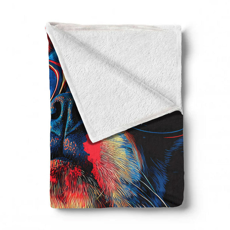 Boss Terrier Light Weight Fleece Blanket by Wikus Schalkwyk