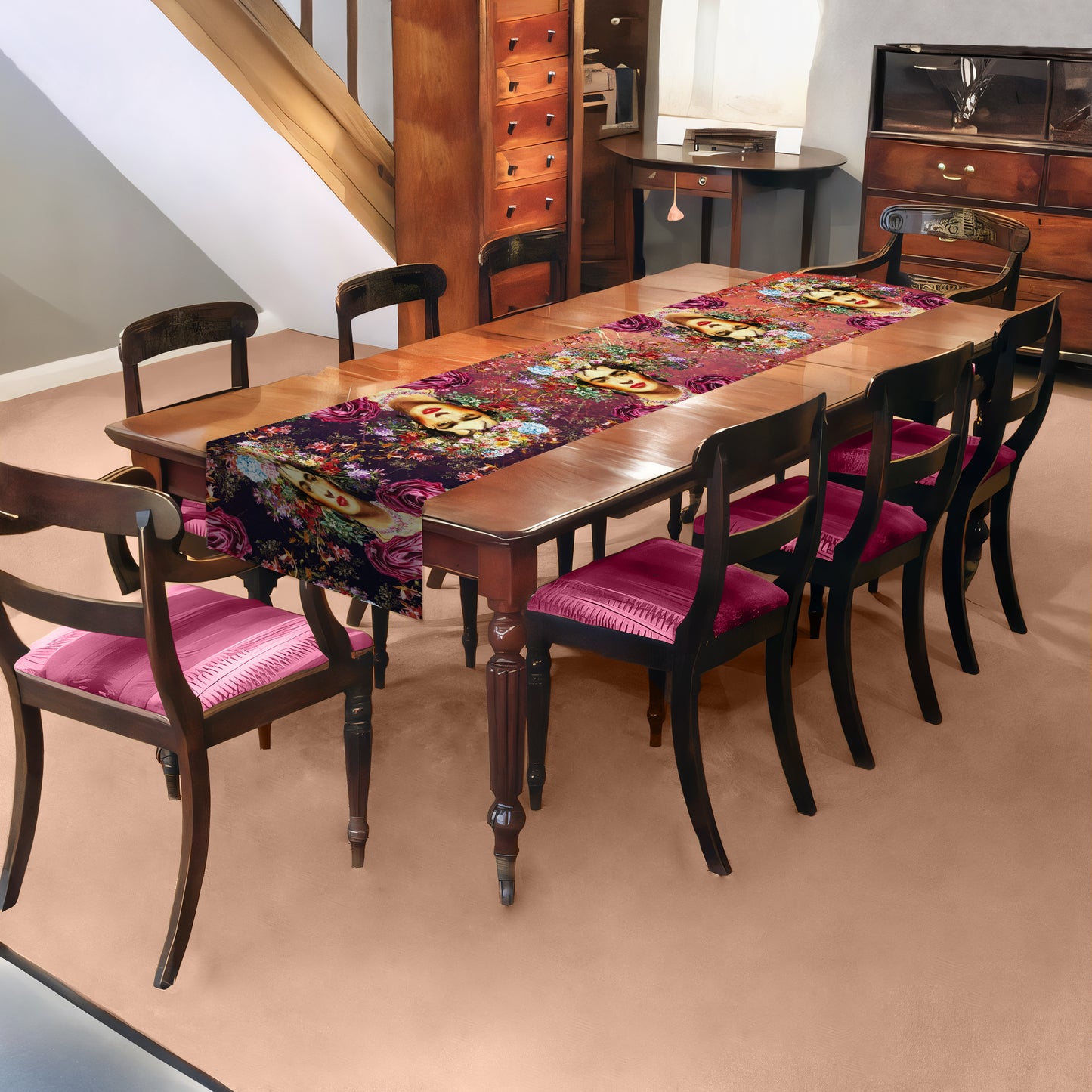 Botanic Frida Kahlo Table Runner by Mark van Vuuren