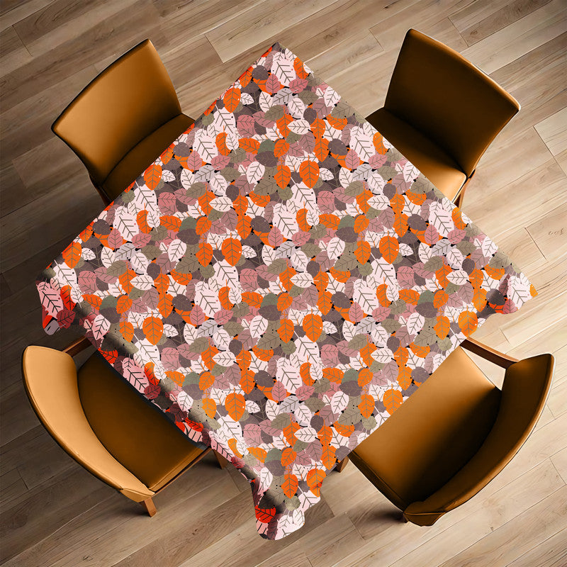 Botanical Rhythm Pink Orange Square Tablecloth