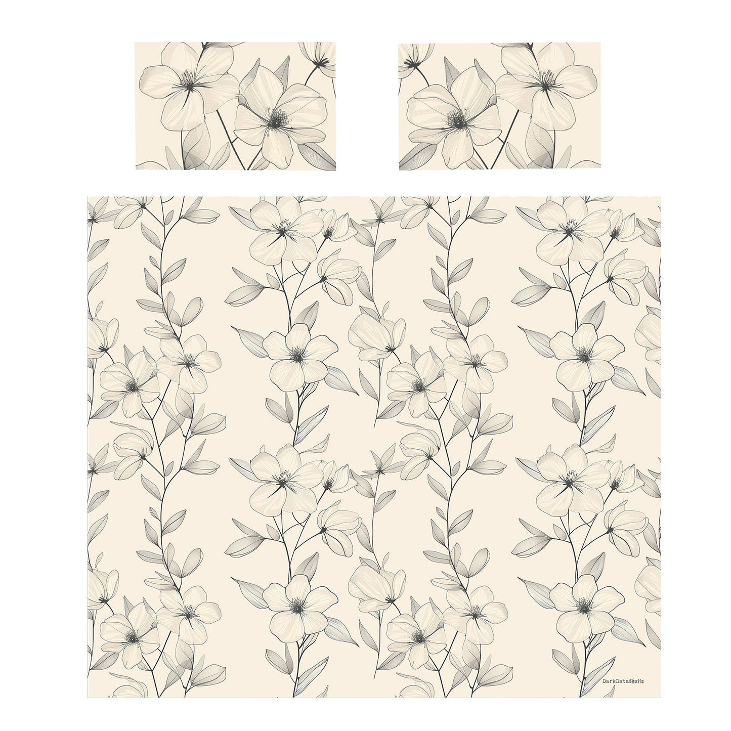 Botanical Line Art Duvet Cover Set by Wikus Schalkwyk