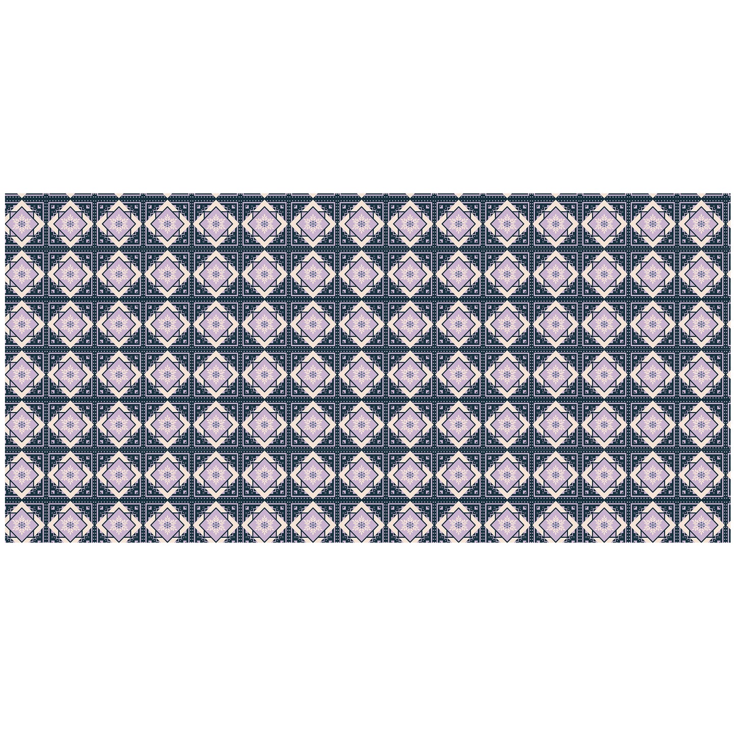 Botanical Square Pattern 3m Rectangle Tablecloth
