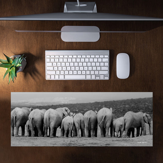 Bottoms up Black and White Large Desk Pad By Annette Heymans