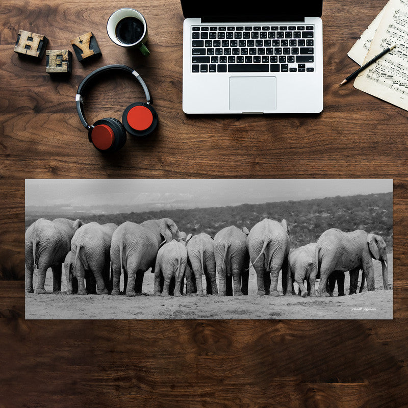 Bottoms up Black and White Large Desk Pad By Annette Heymans