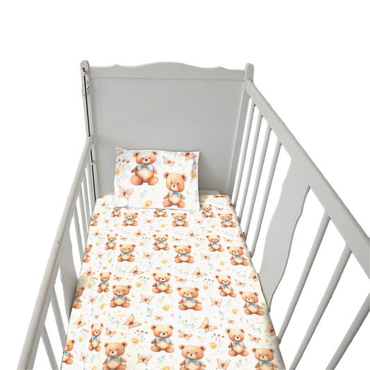 Bow Tie Bears Cot Set