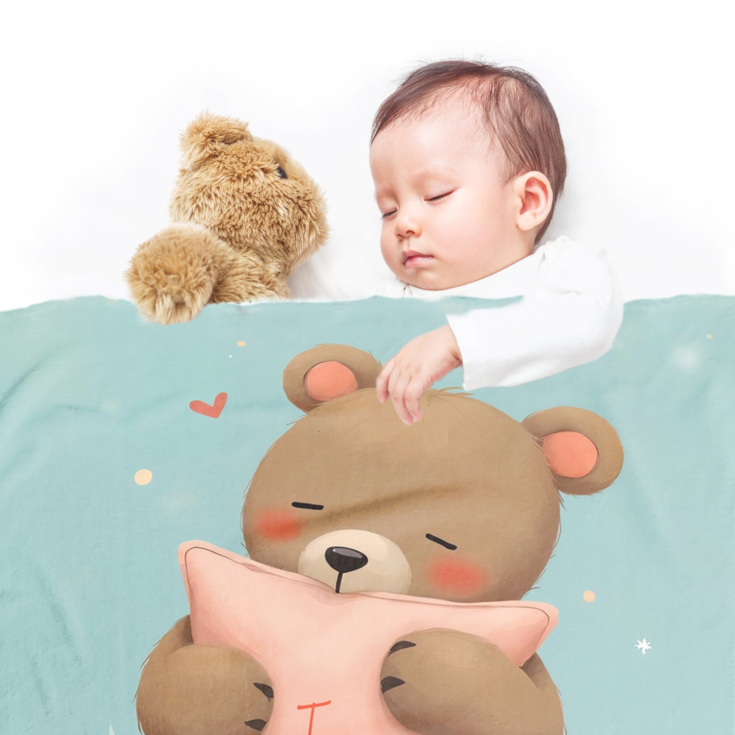 Brown Bear Loves You Minky Blanket
