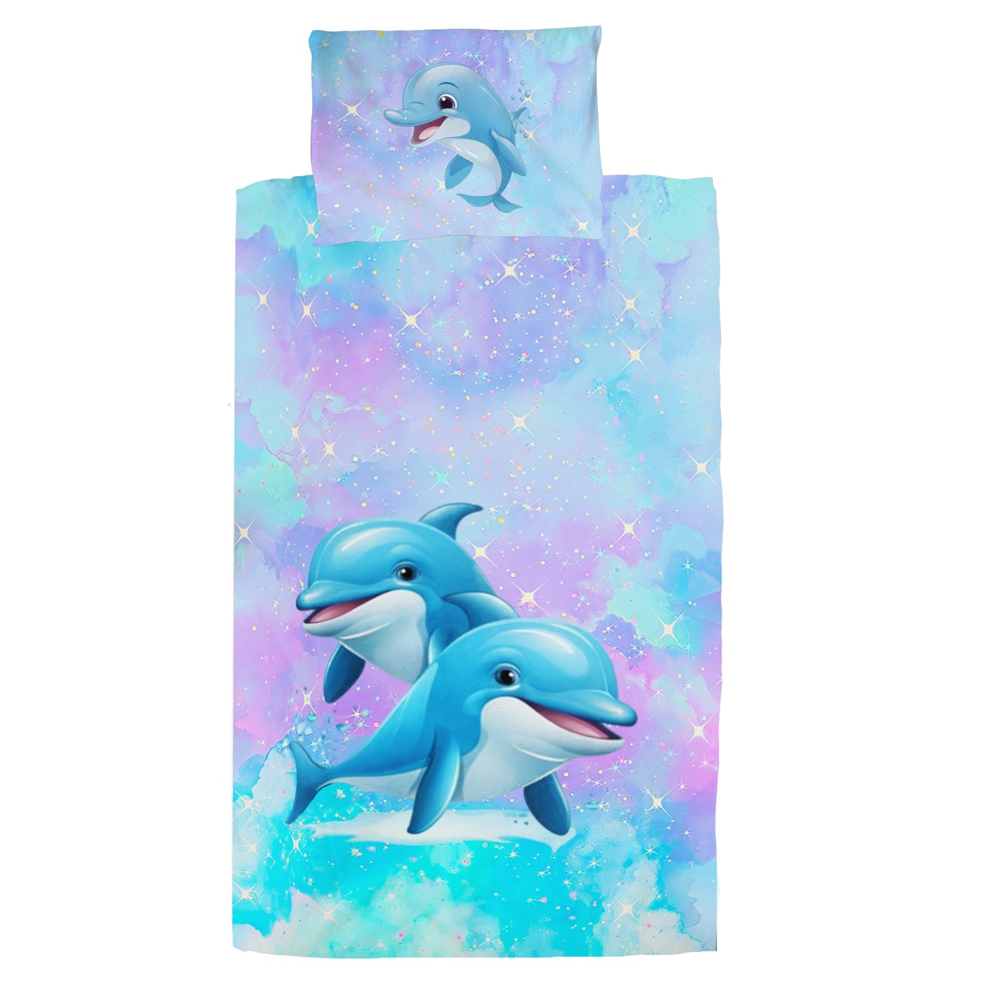 Bubble Dolphin Cot Set