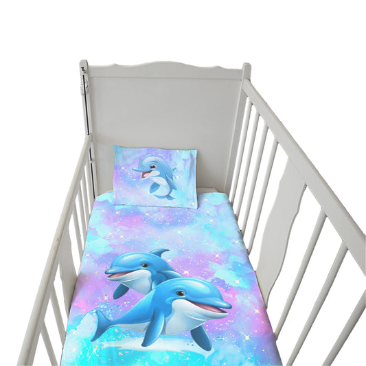 Bubble Dolphin Cot Set