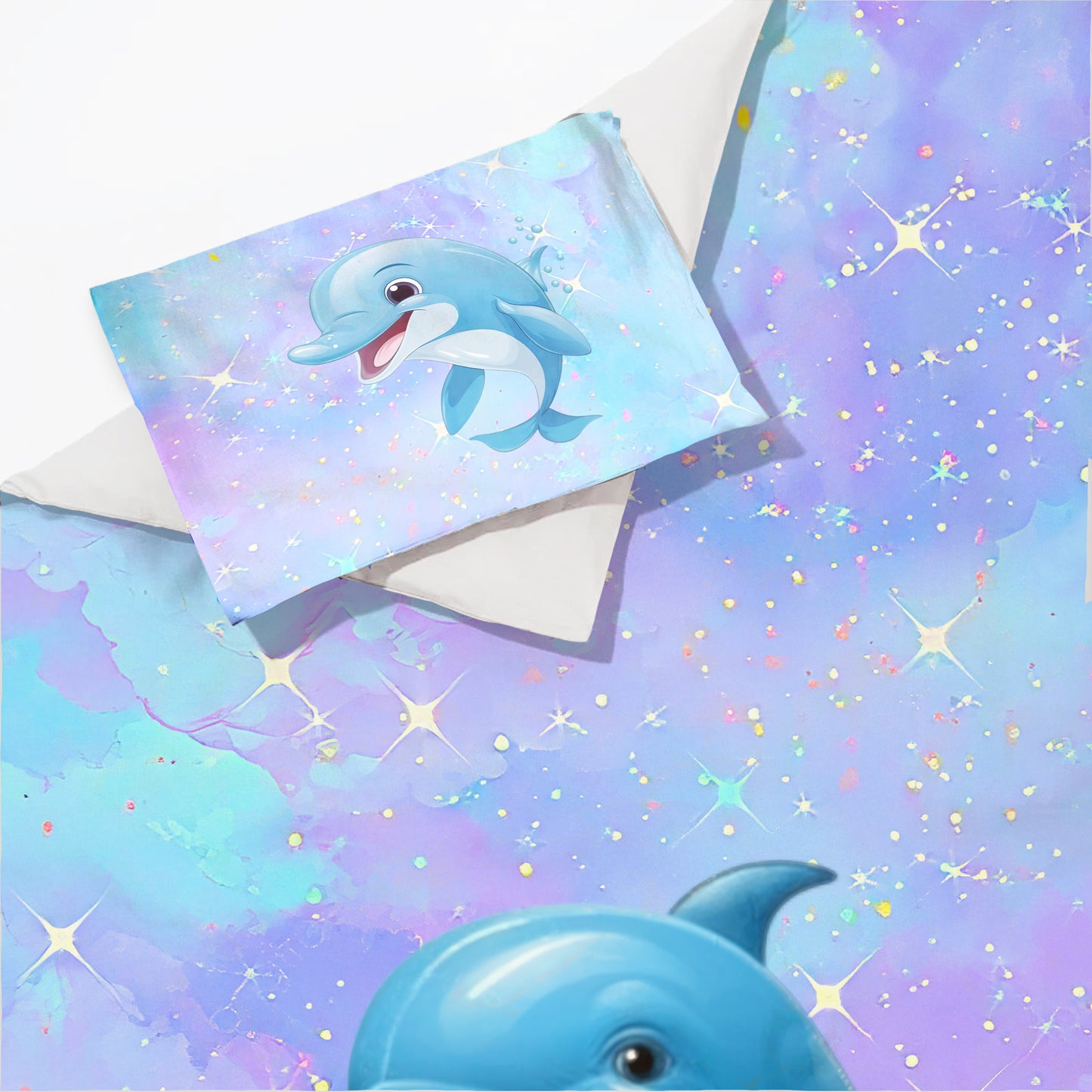 Bubble Dolphin Cot Set