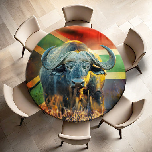 Buffalo Africa Round Tablecloth