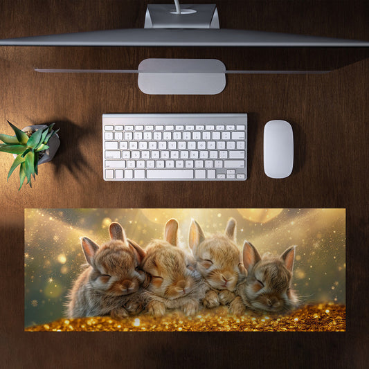 Bunny Glitter Large Desk Pad