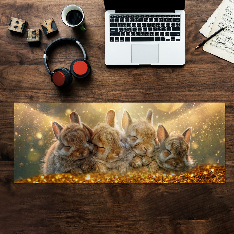 Bunny Glitter Large Desk Pad