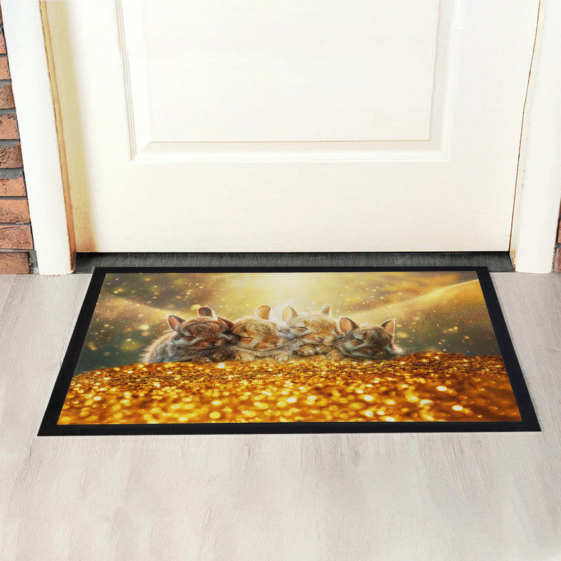 Bunny Glitter Door Mat