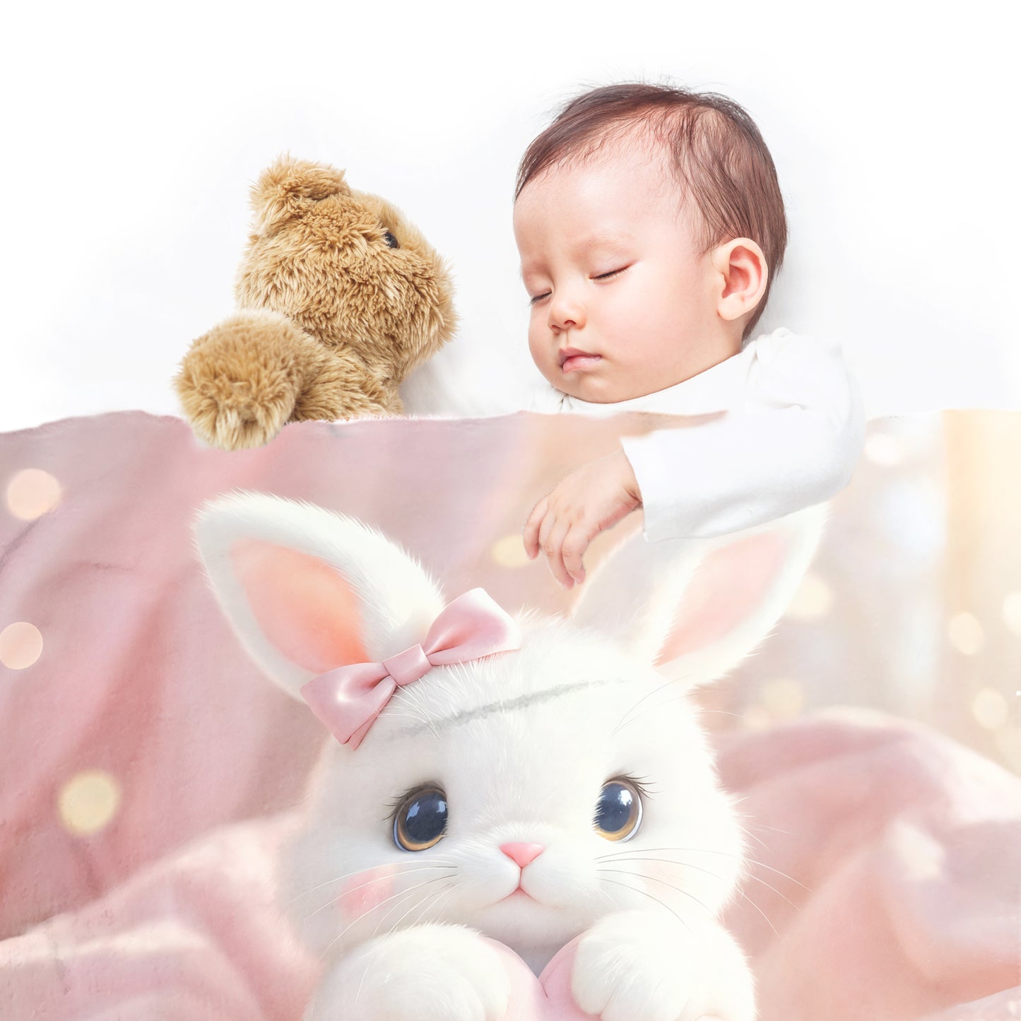 Bunny Snuggles Minky Blanket