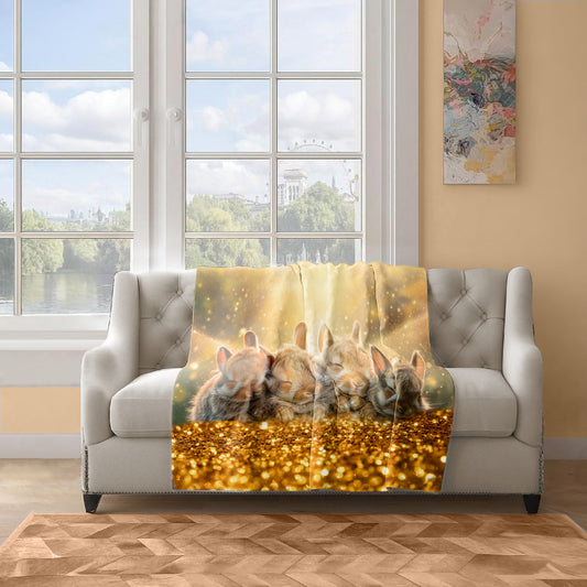 Bunny Glitter Light Weight Fleece