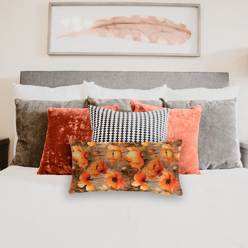 Burning Orange Oblong Luxury Scatter
