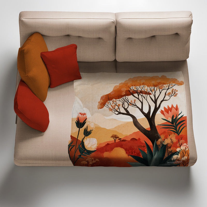 Bushveld Light Weight Fleece Blanket by Wikus Schalkwyk