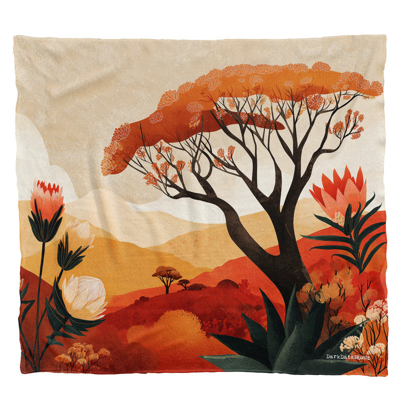 Bushveld Light Weight Fleece Blanket by Wikus Schalkwyk