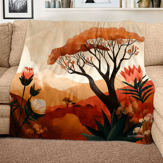 Bushveld Light Weight Fleece Blanket by Wikus Schalkwyk