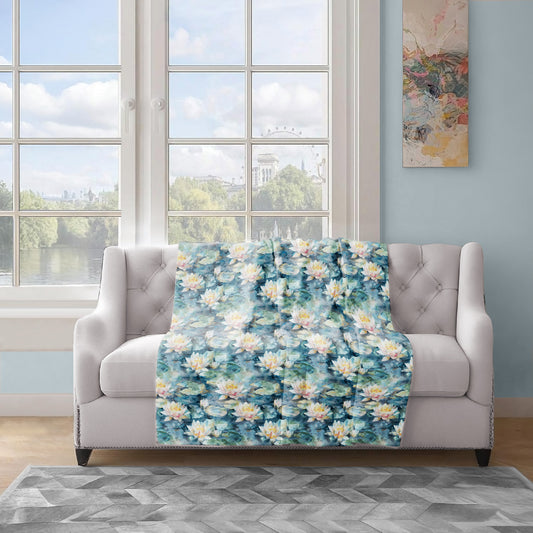 Busy Morning In The Pond Light Weight Fleece Blanket