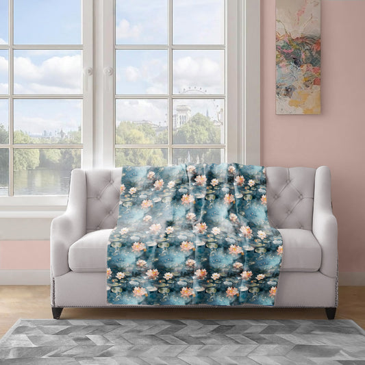 Busy Pond Light Weight Fleece Blanket