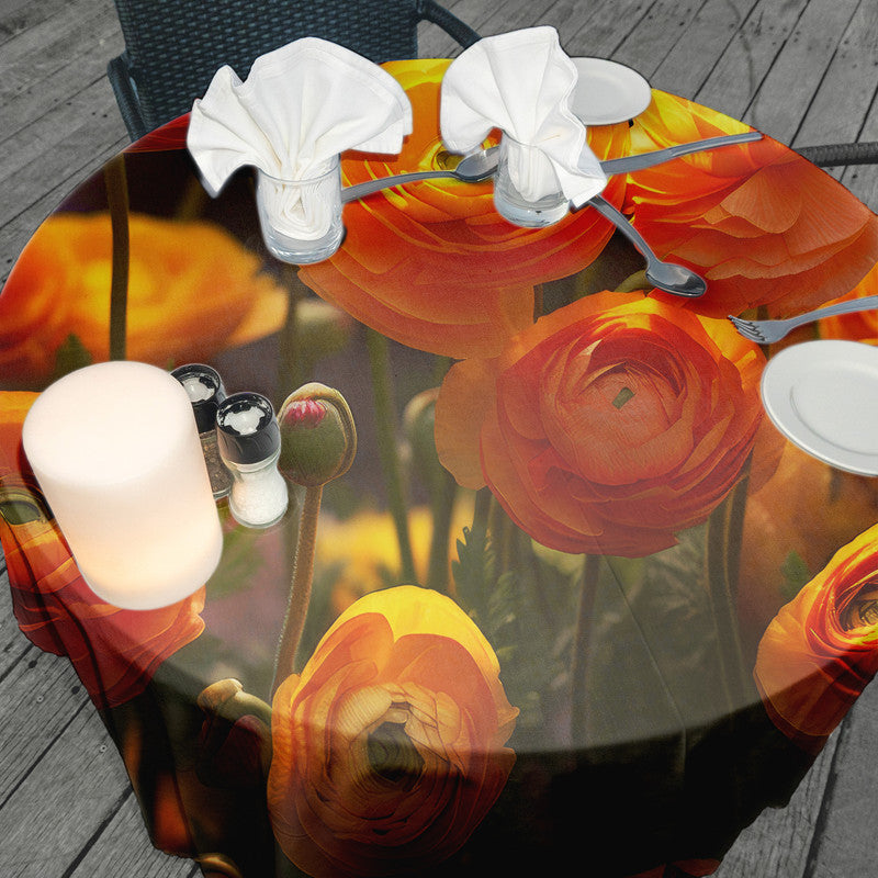 Buttercups Bouquet Round Tablecloth