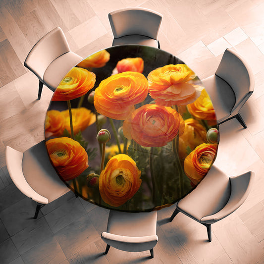 Buttercups Bouquet Round Tablecloth