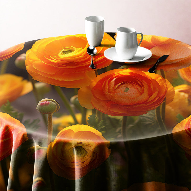 Buttercups Bouquet Round Tablecloth