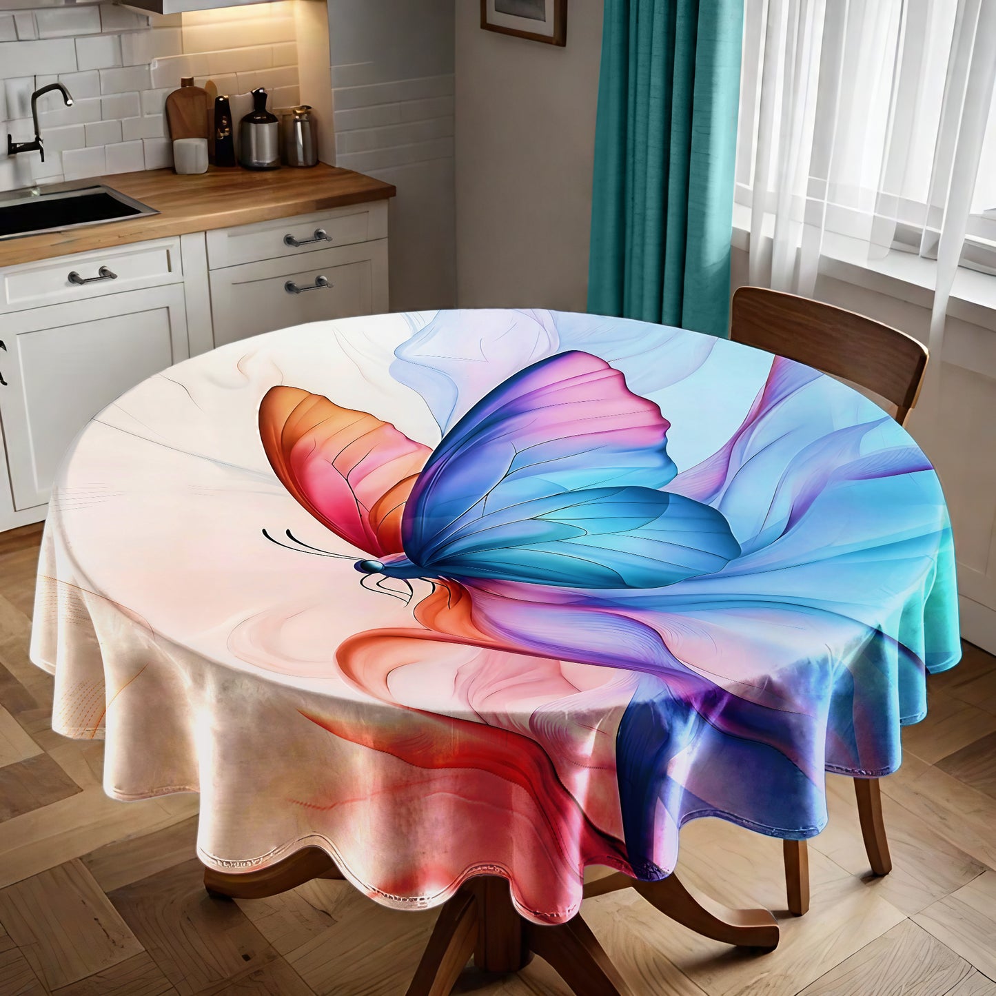 Butterfly Magic Round Tablecloth