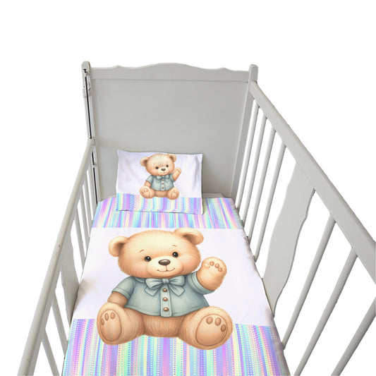 Button Nose Bear Cot Set