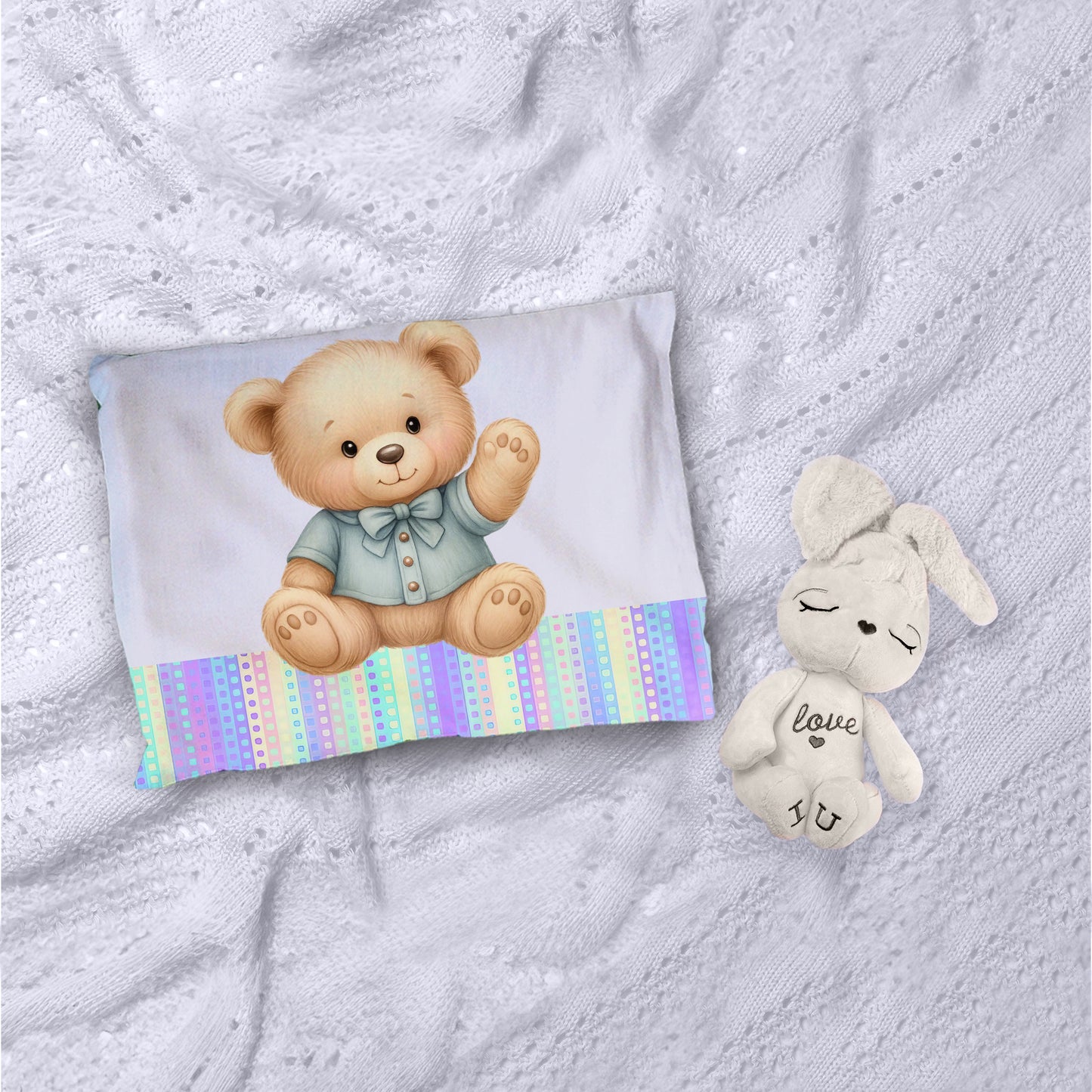 Button Nose Bear Cot Set