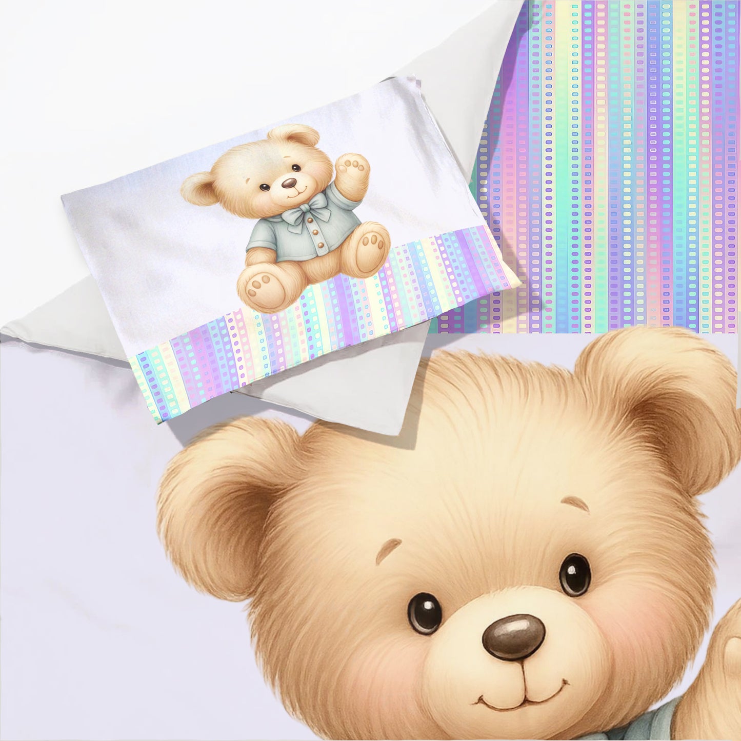 Button Nose Bear Cot Set
