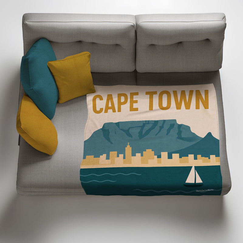 Cape Town Light Weight Fleece Blanket by Wikus Schalkwyk
