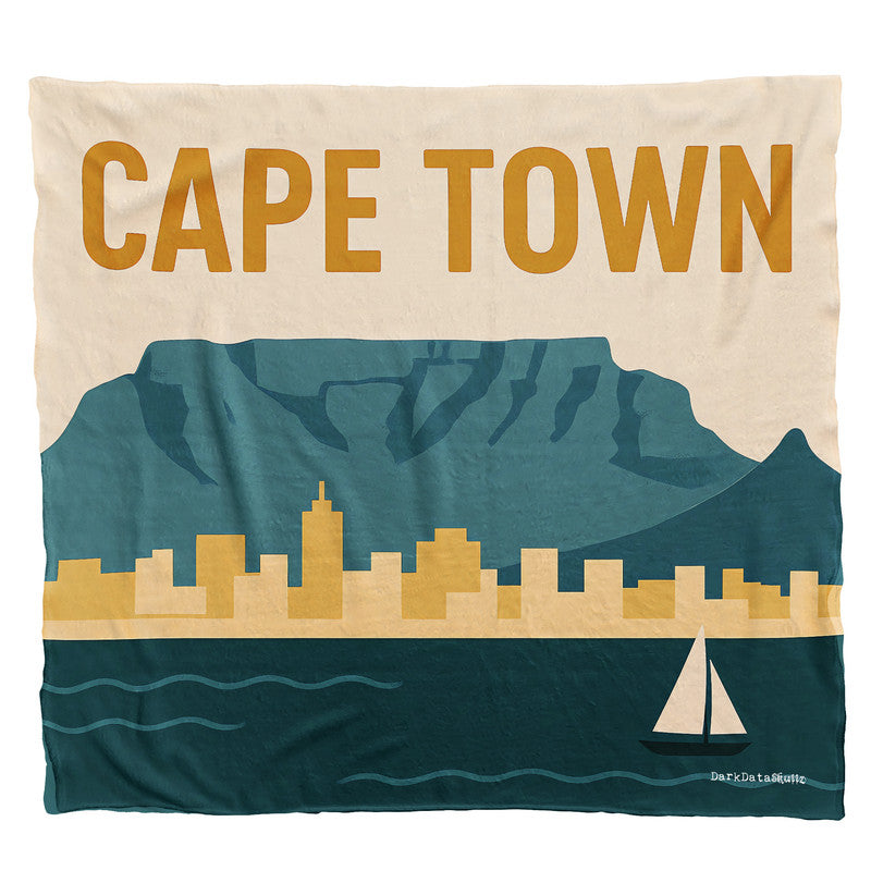 Cape Town Light Weight Fleece Blanket by Wikus Schalkwyk