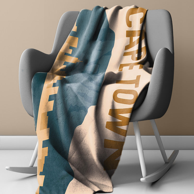 Cape Town Light Weight Fleece Blanket by Wikus Schalkwyk