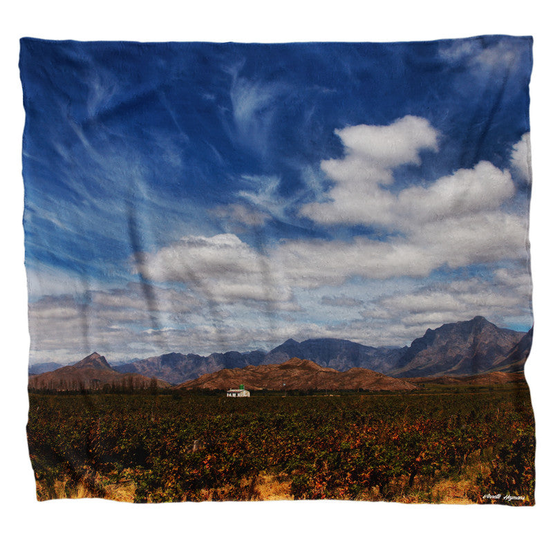 Cape Vineyards Light Weight Fleece Blanket By Annette Heymans