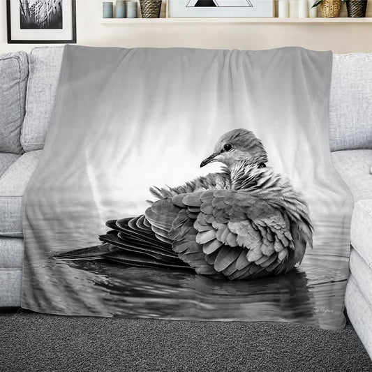 Cape Turtle Dove Light Weight Fleece Blanket By Fanie Heymans