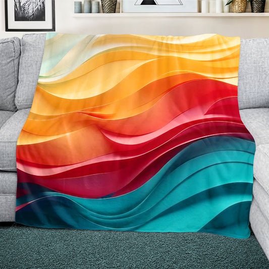 Cascade of Satin Light Weight Fleece Blanket