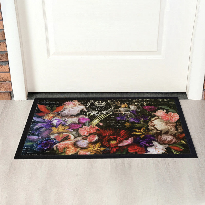 Chalk Floral Door Mat