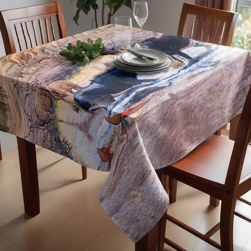 Challenge Accepted Square Tablecloth by Delene Lambert