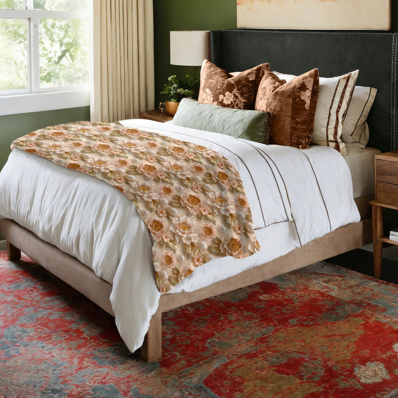 Champagne Rose Light Bed Throw